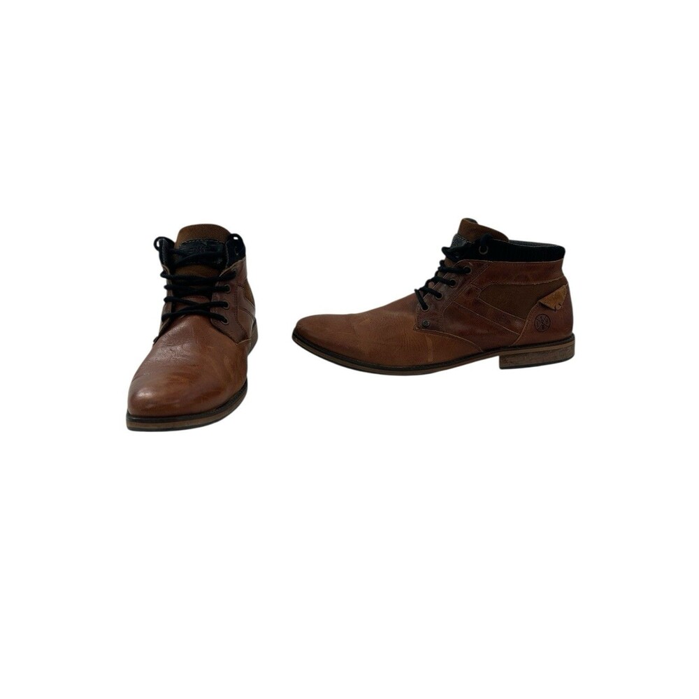 Bullboxer Boots Mens Sz 45  12 Brown Leather Lace Up Ankle Casual Made Portugal